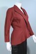 Vintage 80s Ferre Groupe Rust Wool Peplum Jacket 38 Sale