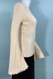 SOLD Express Vintage 90s Cream Merino Wool Sweater, Huge Bell Sleeves XS S Online