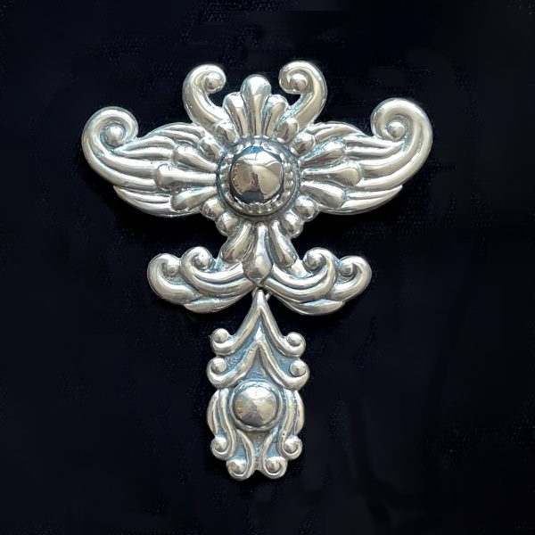 Vintage 40s Los Castillo Sterling Brooch Pendant, Articulated #548 Taxco Mexico on Sale