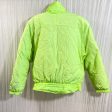 Vintage Fera Neon Green Down Filled Ski Puffer Jacket SZ 12 For Sale