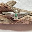 Vintage Sterling Silver Turquoise Thunderbird Brooch, Fred Harvey Era Pin For Cheap