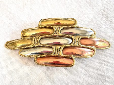 Vintage Brutalist Modernist Abstract Belt Buckle, Unworn Deadstock Made in India Online Hot Sale