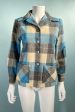 Vintage 40s 50s Wool 49er Jacket, Blue Cream Grey Plaid XS P Online now