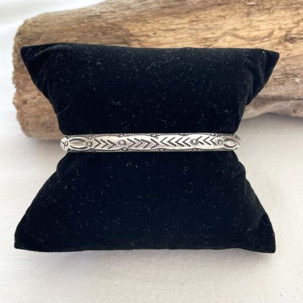 Vintage Sterling Silver Stamped Native American Cuff Bracelet Cheap