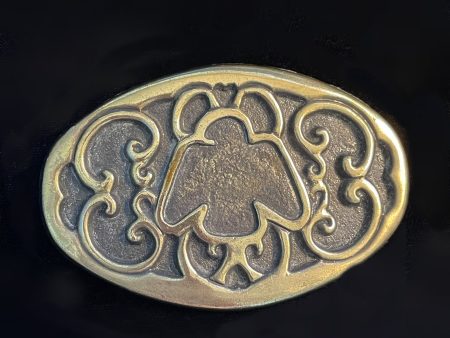 Vintage Brass Belt Buckle Thunderbird, Dimensional Hippie Buckle Supply