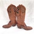 Vintage Dan Post Womens Western Boots, Leather Snakeskin 5 1 2 C Cheap