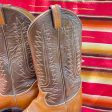 Vintage Leather Mens Tony Lama Cowboy Boots, 2 Tone Leather Size 10A Cheap