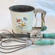 Vintage Painted Flour Sifter, Kitchen Chippy Cottage Decor Hot on Sale