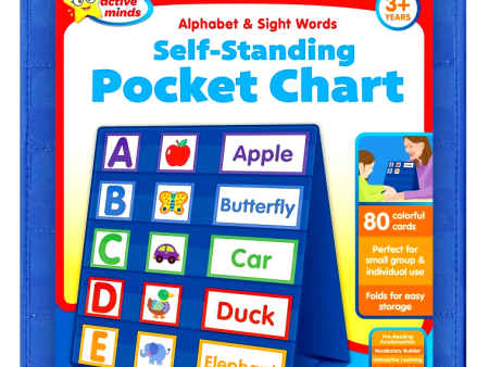 Active Minds - Alphabet & Sight Words Self-Standing Pocket Chart Fashion