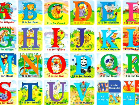 24 Mini Book Block: Animal ABC s For Sale