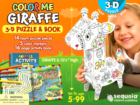 Color Me Giraffe: 3D Puzzle and Book Supply