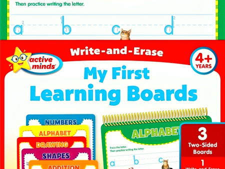 Active Minds Write-and-Erase: My 1st Learning Boards (Alphabet) Ages 4+ Cheap